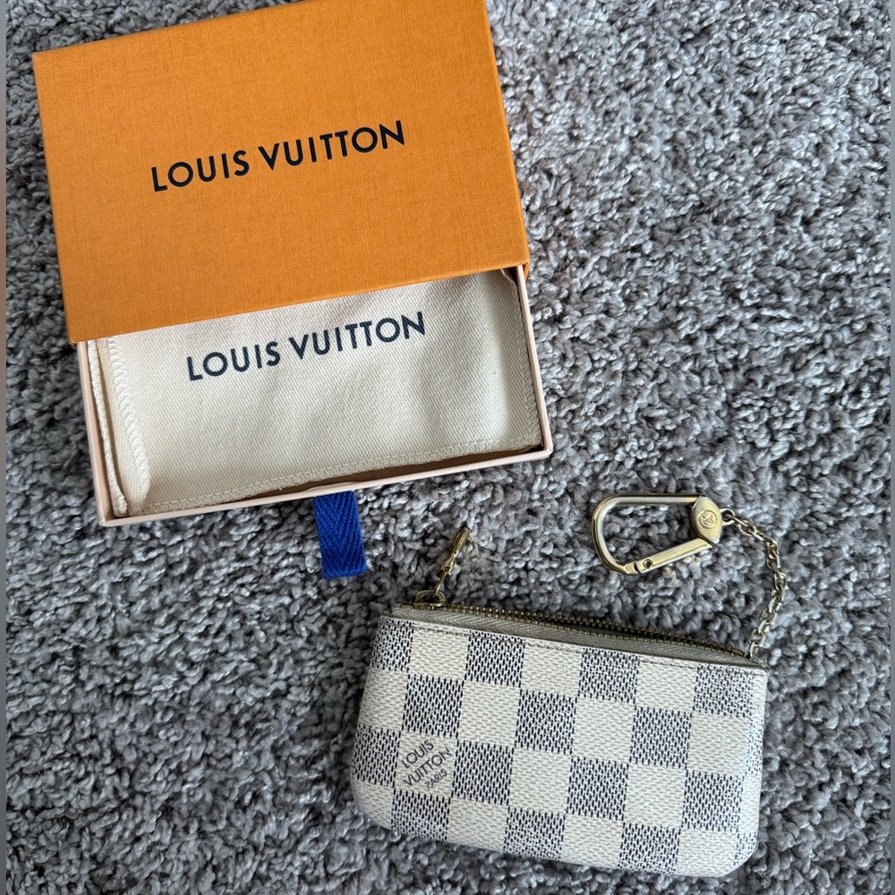 Louis Vuitton Key Pouch Damier Azur Canvas